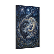 Yin Yang Cosmic Wolves Balance Scene Wall Art & Canvas Print