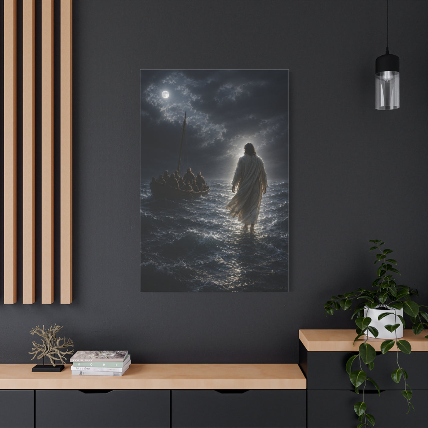 Jesus Walking on Water Scripture Wall Art & Canvas Print