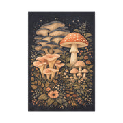 Whimsical Midnight Mushroom Garden Wall Art & Canvas Print