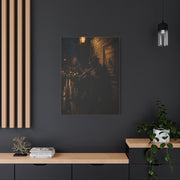 Midnight Jazz Alley Trumpeter Wall Art & Canvas Print