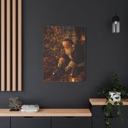 Santa and the Vintage Toy Train Wall Art & Canvas Print