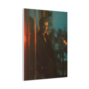 Man Smoking Fire Escape Noir Portrait Wall Art & Canvas Print