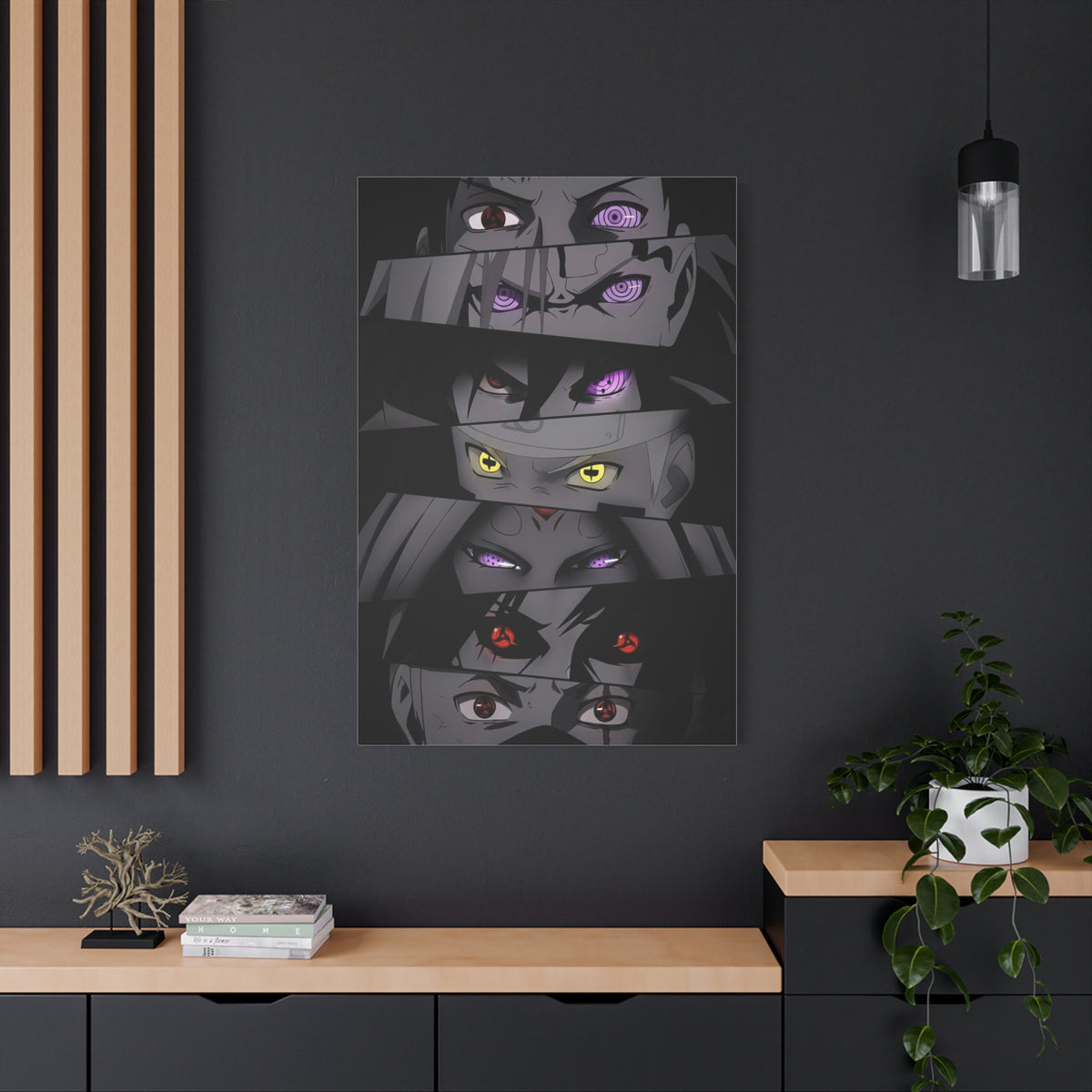 Naruto Legendary Shinobi Eyes Dark Poster Wall Art & Canvas Print