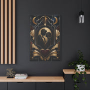Neo-Deco Midnight Lovers Silhouette Wall Art & Canvas Print