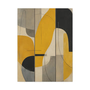 Organic Flow Mustard Curve Abstract Wall Art & Canvas Print
