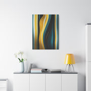 Vertical Gold Flow Abstract Wall Art & Canvas Prints