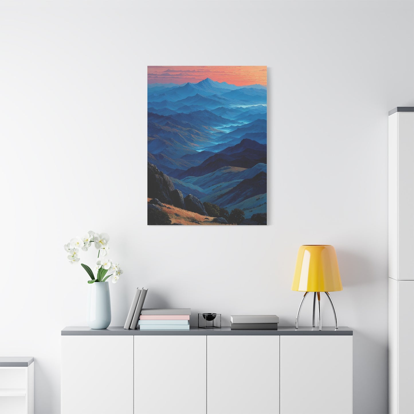 Blue Ridge Dawn Mountain Layers Wall Art & Canvas Print