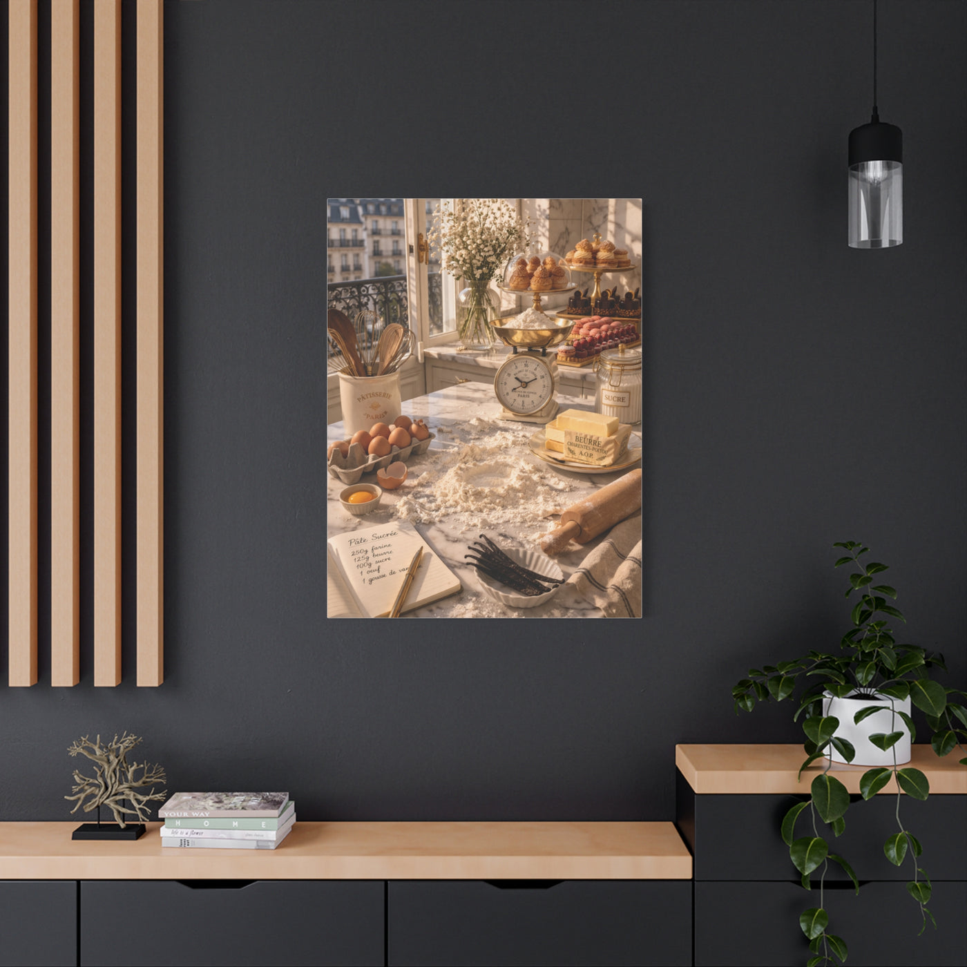 Parisian Marble Pastry Station Wall Art & Canvas Print
