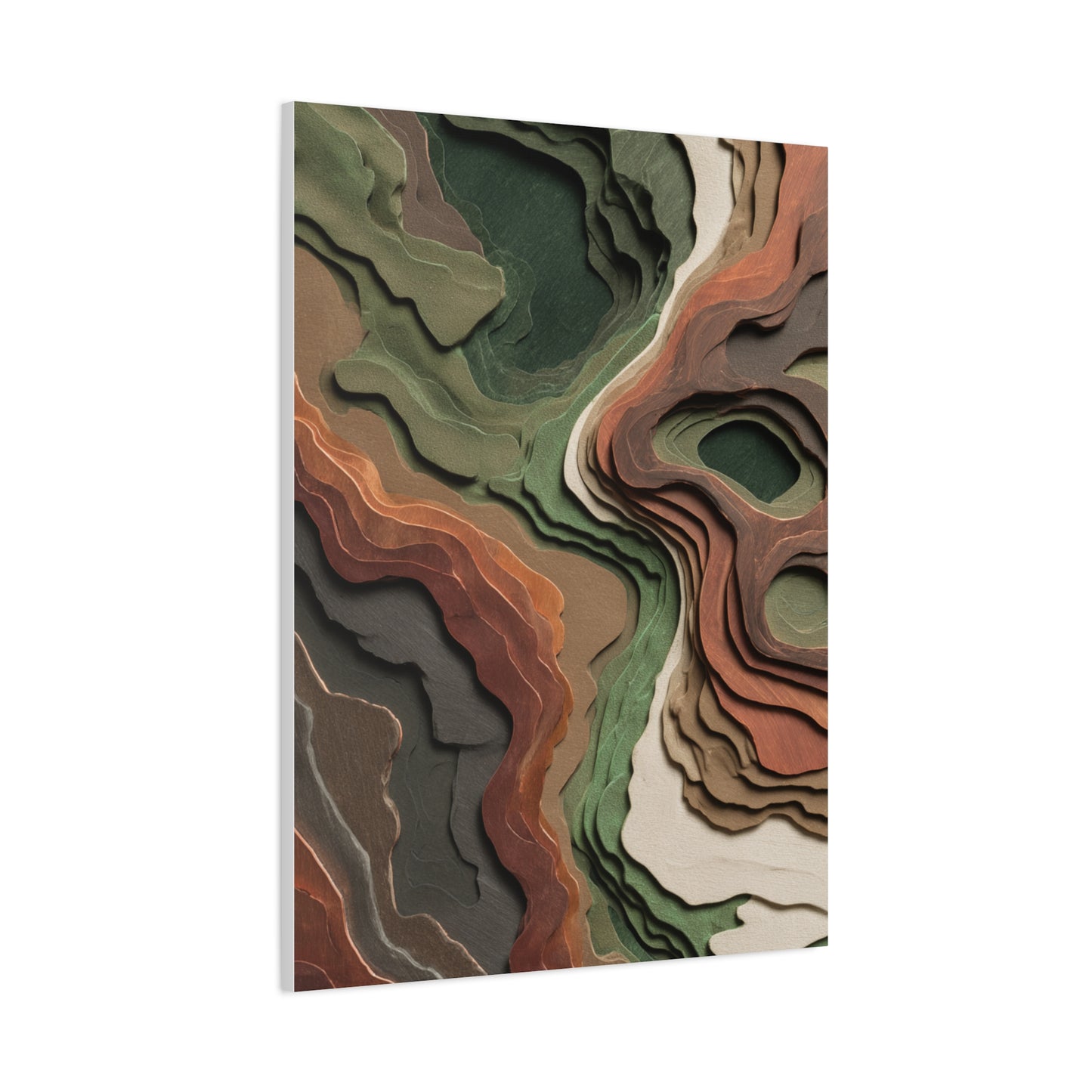 Abstract Terrain Inspired Layered Landscape Wall Art & Canvas Print