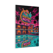 Retro Desert Flower Motel Pop-Art Wall Art & Canvas Print