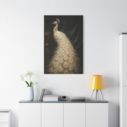 White Peacock Dark Academia Portrait Wall Art & Canvas Print