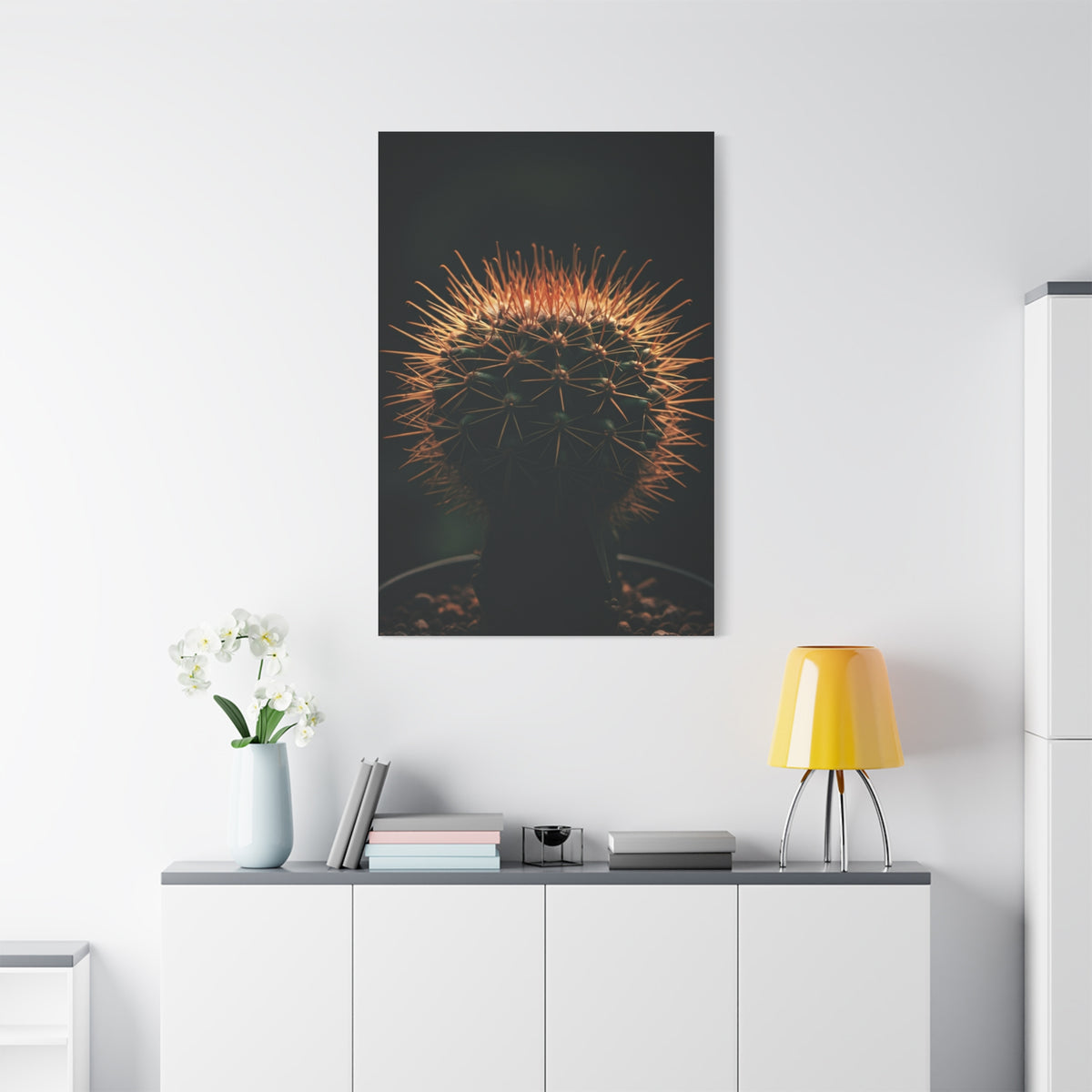 Midnight Desert Cactus Wall Art & Canvas Prints