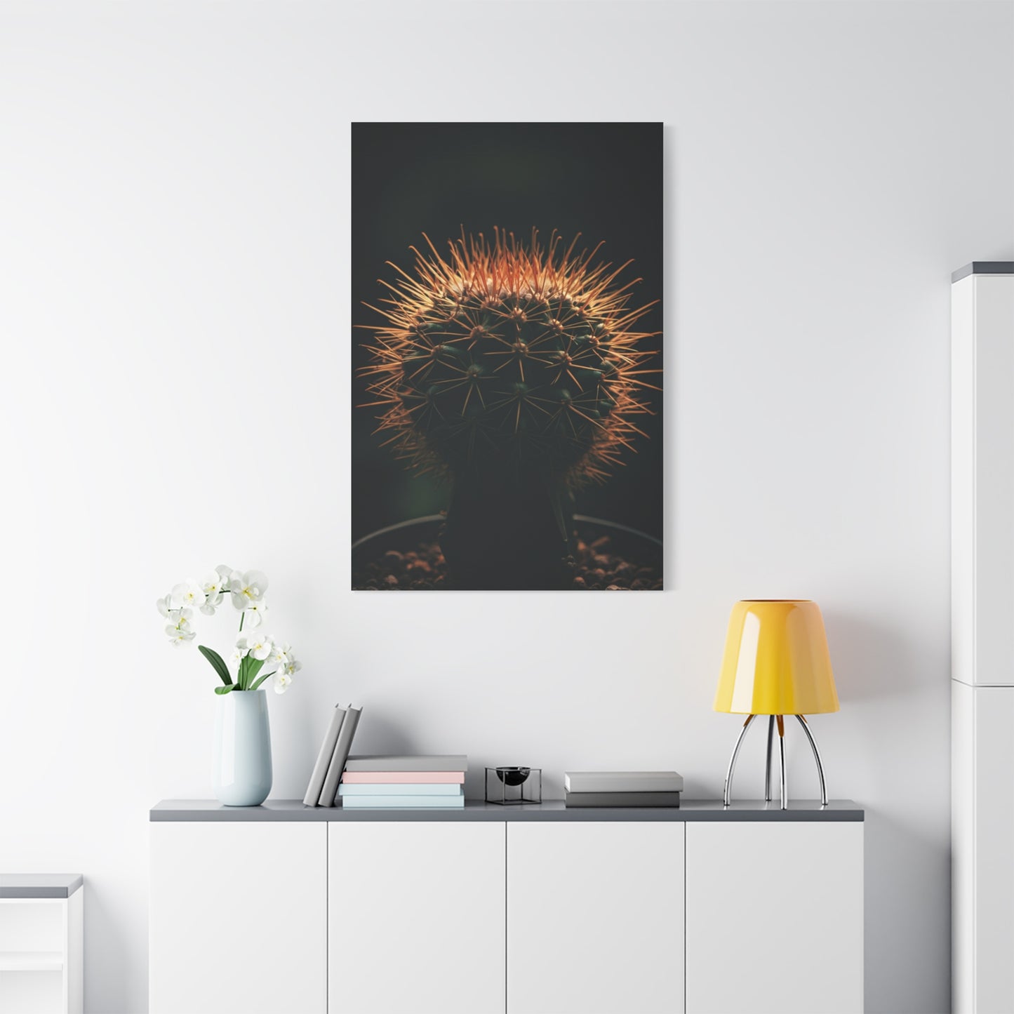 Midnight Desert Cactus Wall Art & Canvas Prints