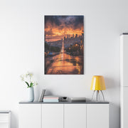 San Francisco Rainy Sunset Cityscape Wall Art & Canvas Print