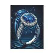 Blue Sapphire Ring in Deep Water Wall Art & Canvas Prints