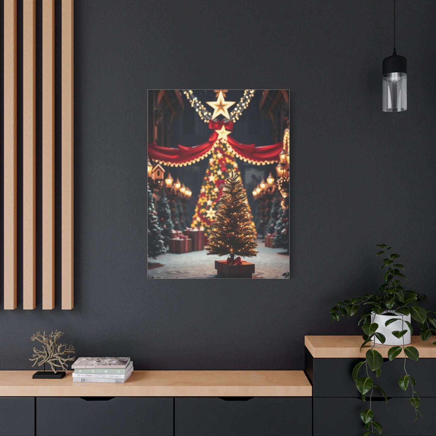 Black Christmas Art Refined Canvas Wall Art & Canvas Print