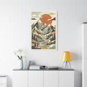 Mid-Century Modern Graphic Mountains Wall Art & Canvas Print