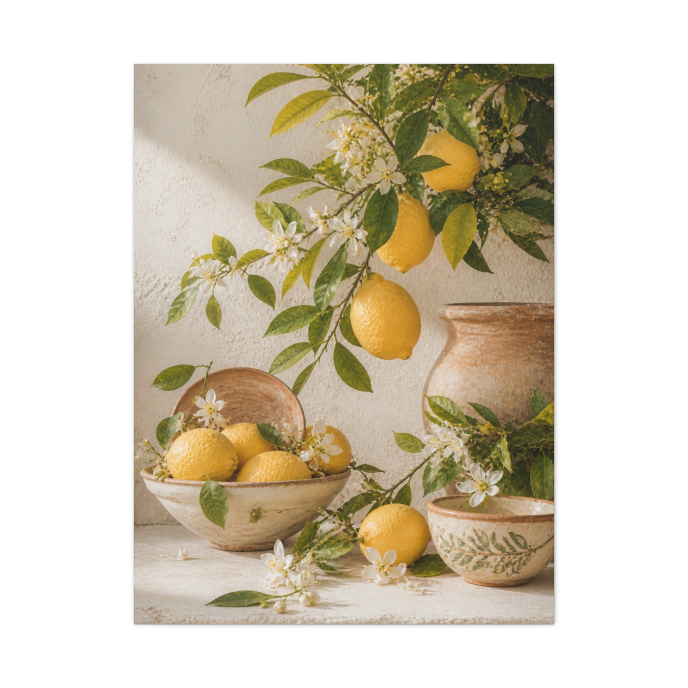 Mediterranean Citrus Botanical Still Life Wall Art & Canvas Print