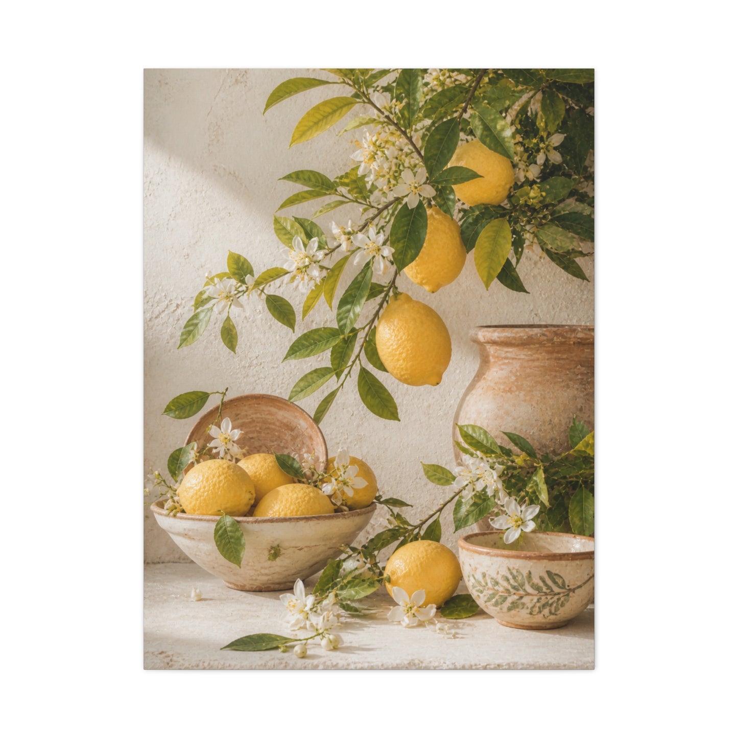 Mediterranean Citrus Botanical Still Life Wall Art & Canvas Print