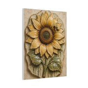 Hand-Glazed Ceramic Sunflower Plaque Wall Art & Canvas Print