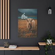 Highland Cow Farm Pasture Wall Art & Canvas Print