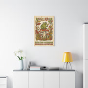 Whimsical Retro Frog and Mushroom Poster Wall Art & Canvas Print