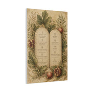 Ten Commandments Botanical Scripture Wall Art & Canvas Print