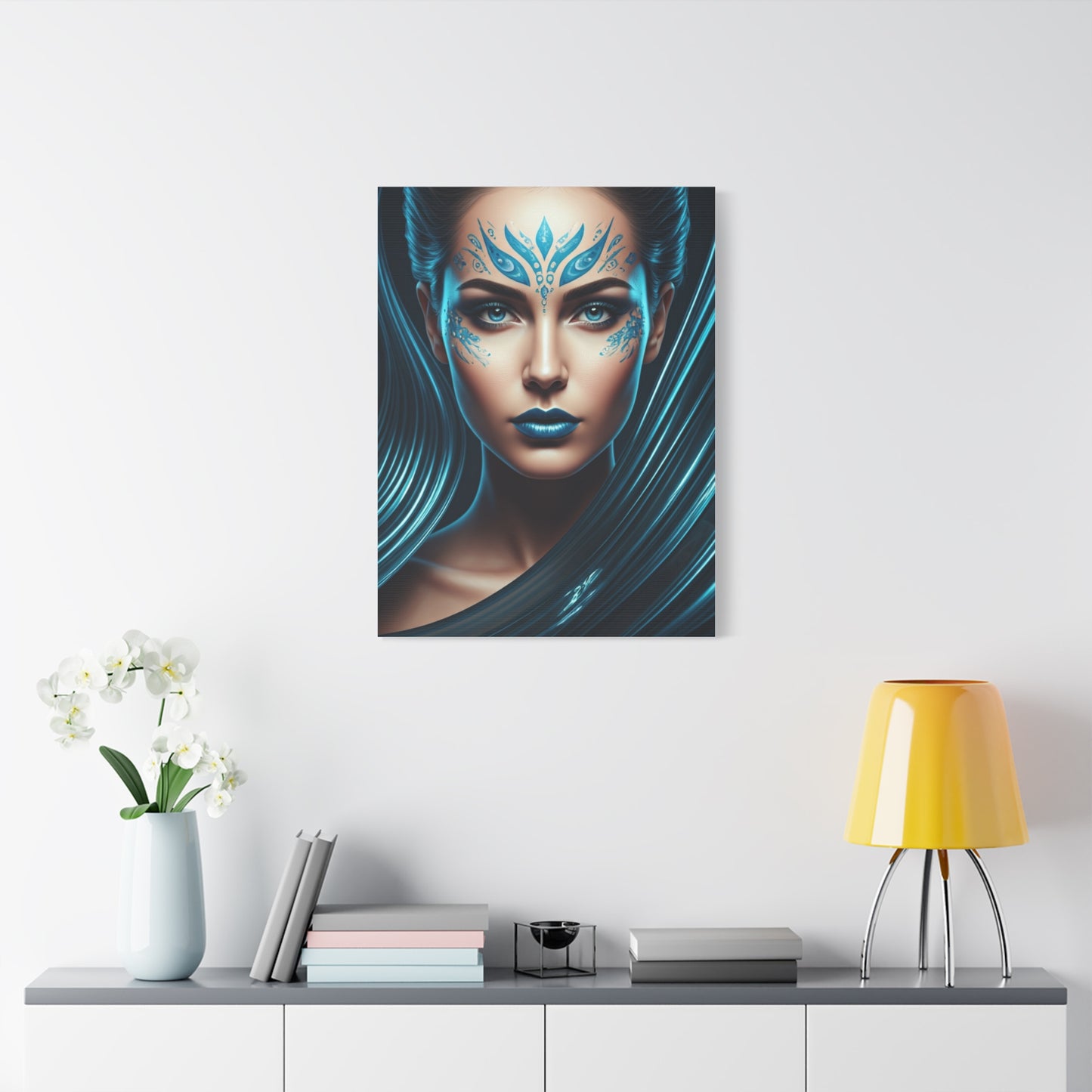 Mythic Blue Empress Portrait Wall Art & Canvas Prints