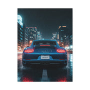 Porsche 911 Carrera 4 GTS Neon City Reflections Wall Art & Canvas Prints