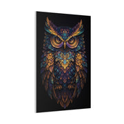 Jewel Feather Fractal Owl Wall Art & Canvas Print