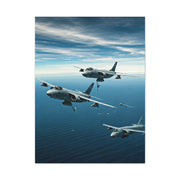 Squadron Formation Over Ocean Sky Wall Art & Canvas Prints
