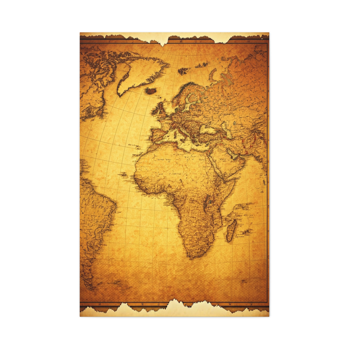 Old World Exploration Map Wall Art & Canvas Prints