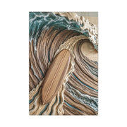 Surfboard Carved Barrel Wave Perspective Wall Art & Canvas Print