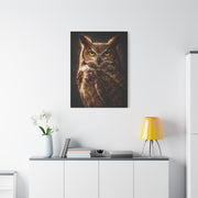 Great Horned Owl Portrait Studio Wall Art & Canvas Print