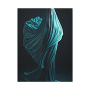 Flowing Blue Fabric Form Wall Art & Canvas Prints