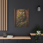 Biophilic Moss Owl Shadowbox Wall Art & Canvas Print
