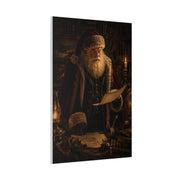 Dark Academia Santa Library Wall Art & Canvas Print