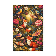 Quirky Maximalist Forest Creatures Wall Art & Canvas Print