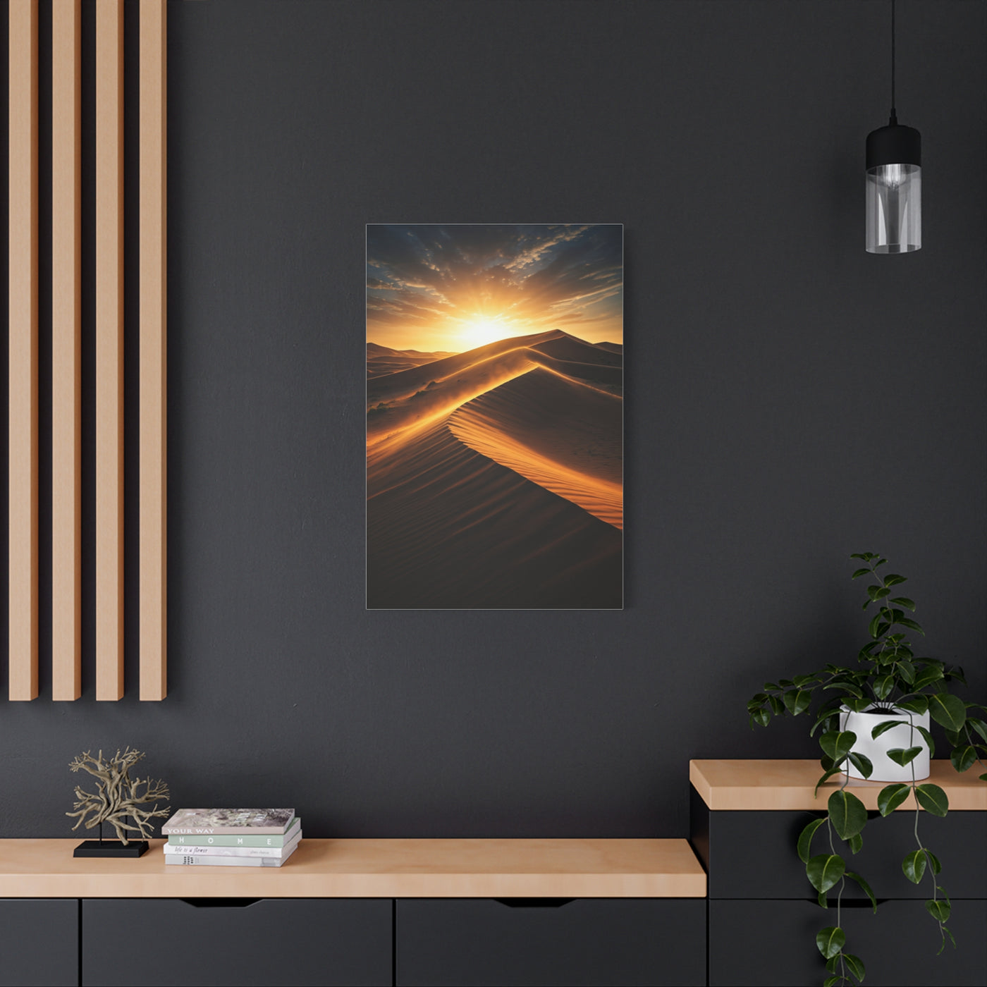Golden Desert Sunrise Dunes Wall Art & Canvas Prints
