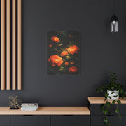 Dark Botanical Orange Bloom Study Wall Art & Canvas Print