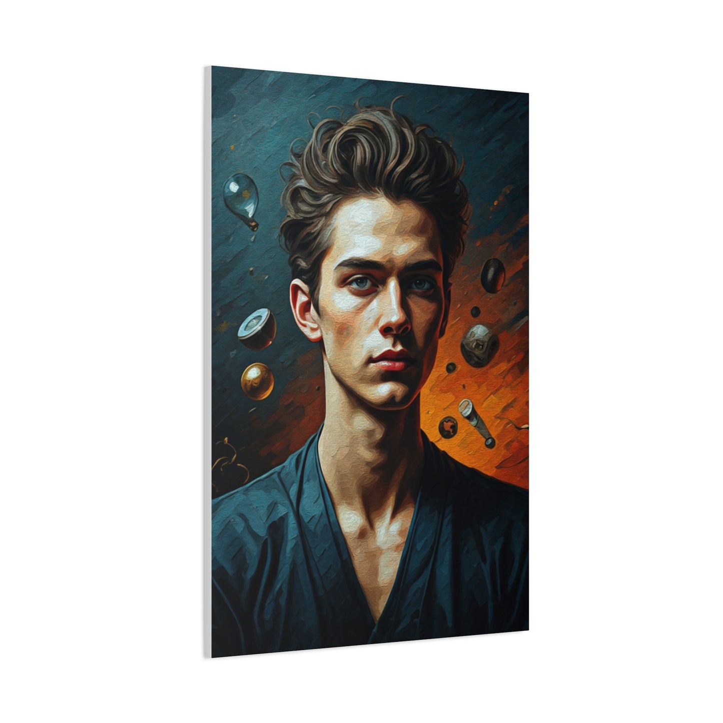 Abstract Energy Male Portrait Wall Art & Canvas Print