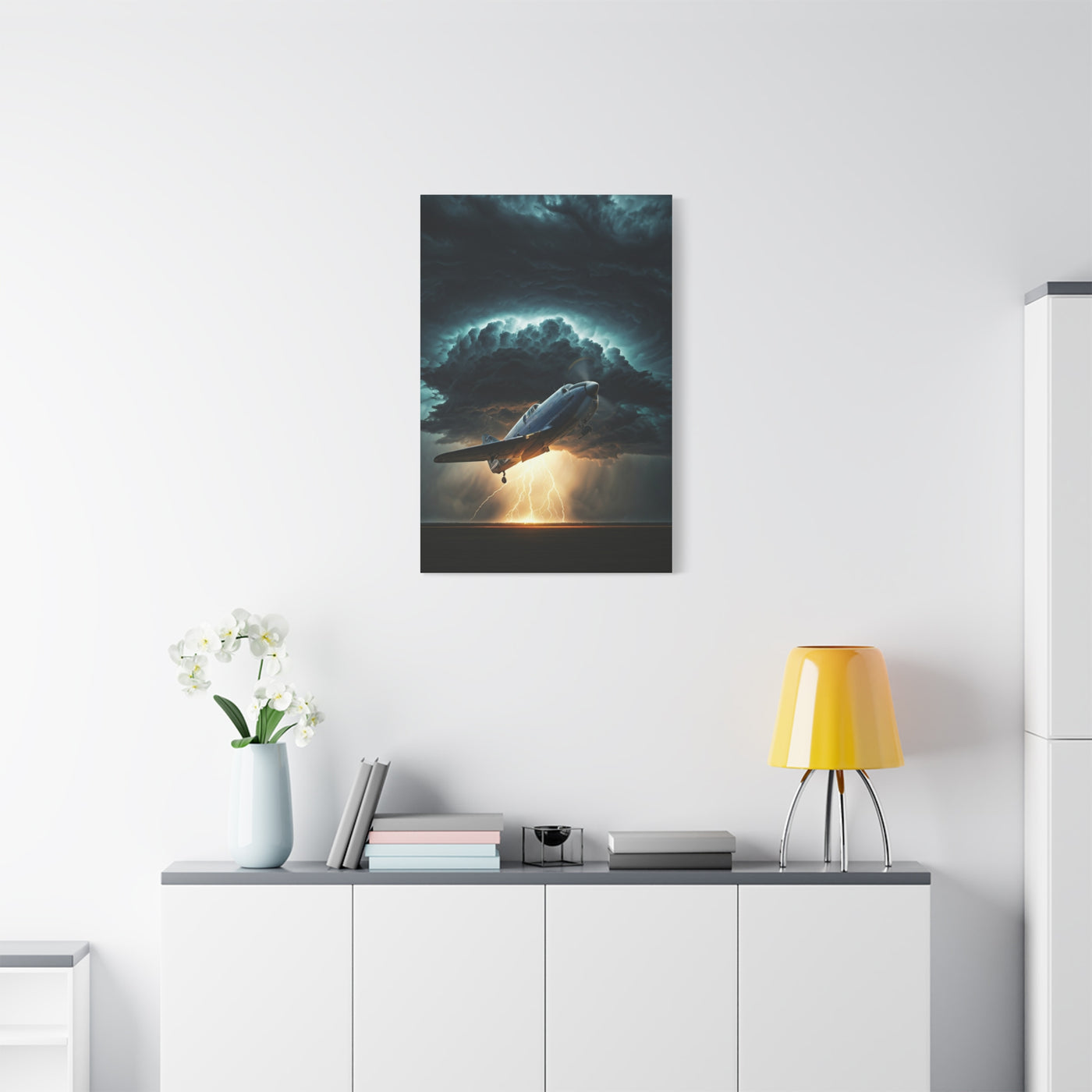 Stormbreaker Aircraft Through Lightning Skies Wall Art & Canvas Prints