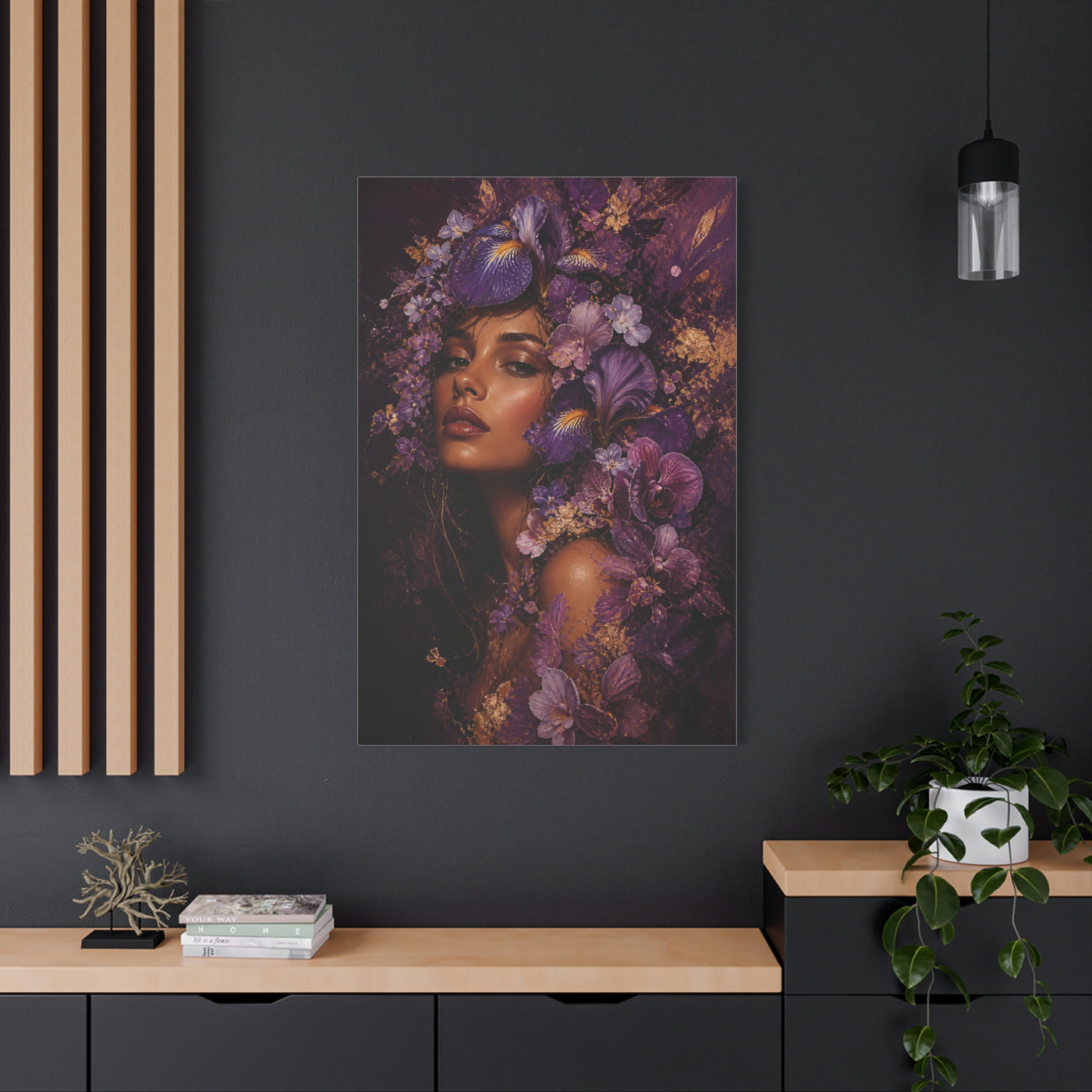 Floral Crown Muse Portrait Wall Art & Canvas Print