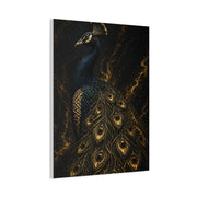 Black and Gold Regal Peacock Wall Art & Canvas Print