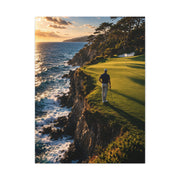 Cliffside Ocean Golf Green Wall Art & Canvas Print