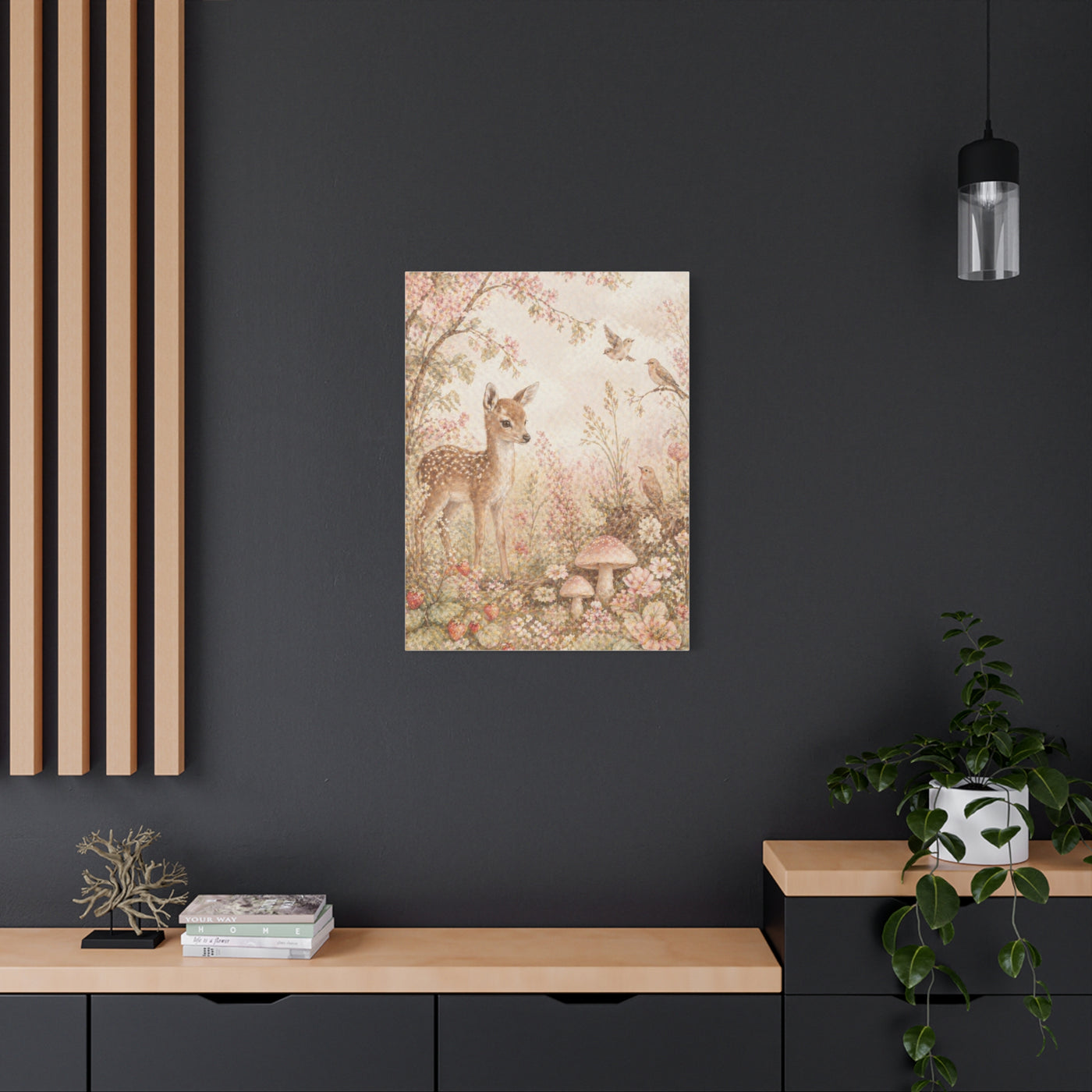 Soft Pink Woodland Storybook Wall Art & Canvas Print