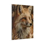 Neutral Botanical Fox Portrait Wall Art & Canvas Print