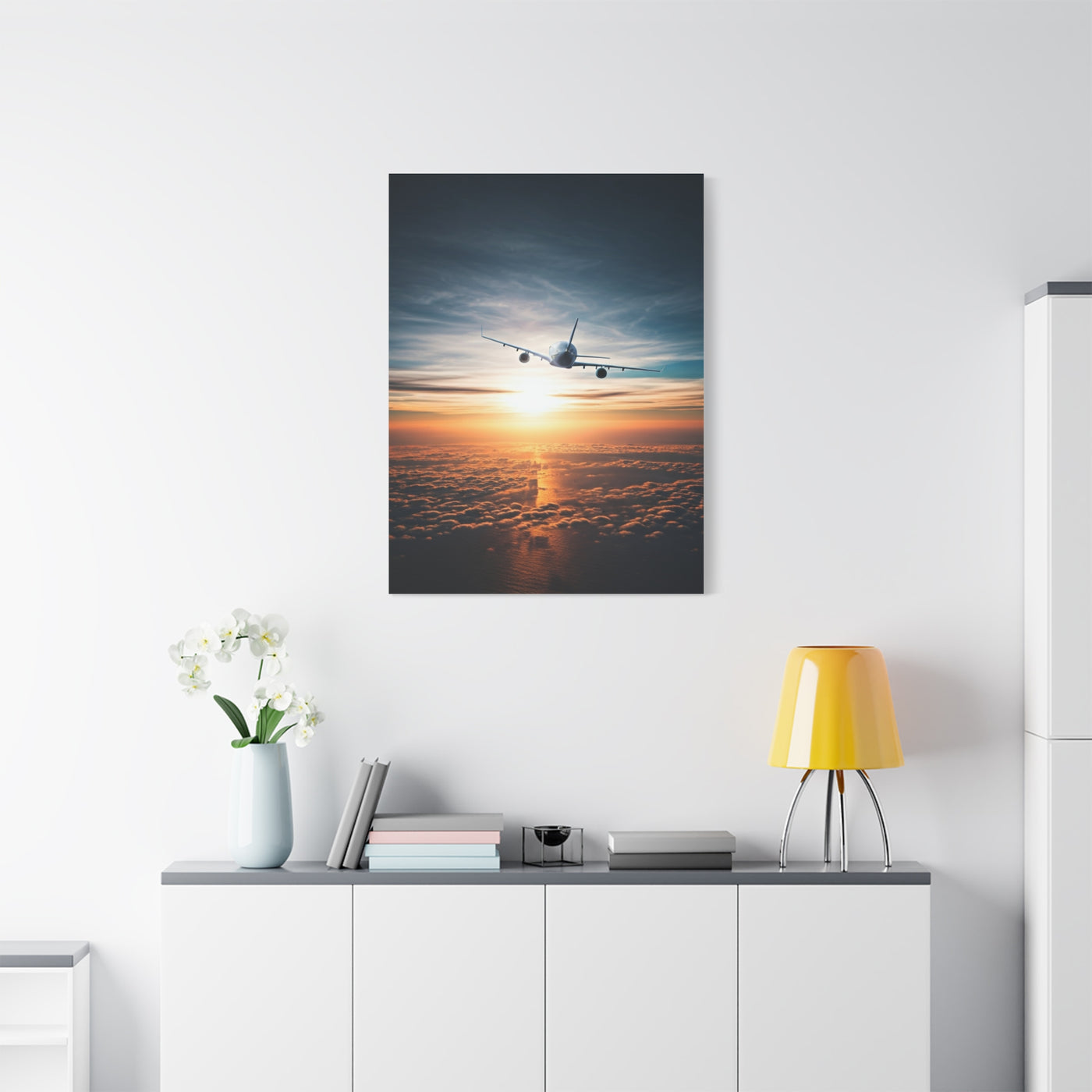 Skyward Sunset Departure Wall Art & Canvas Prints