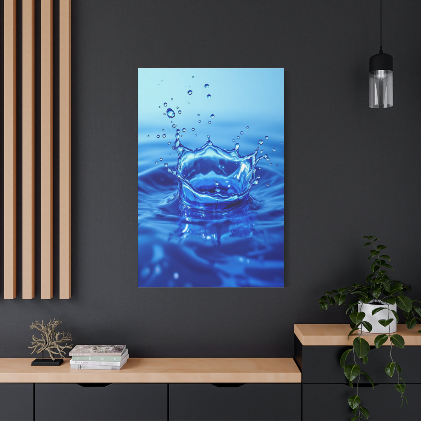 Crowned Water Splash Wall Art & Canvas Prints