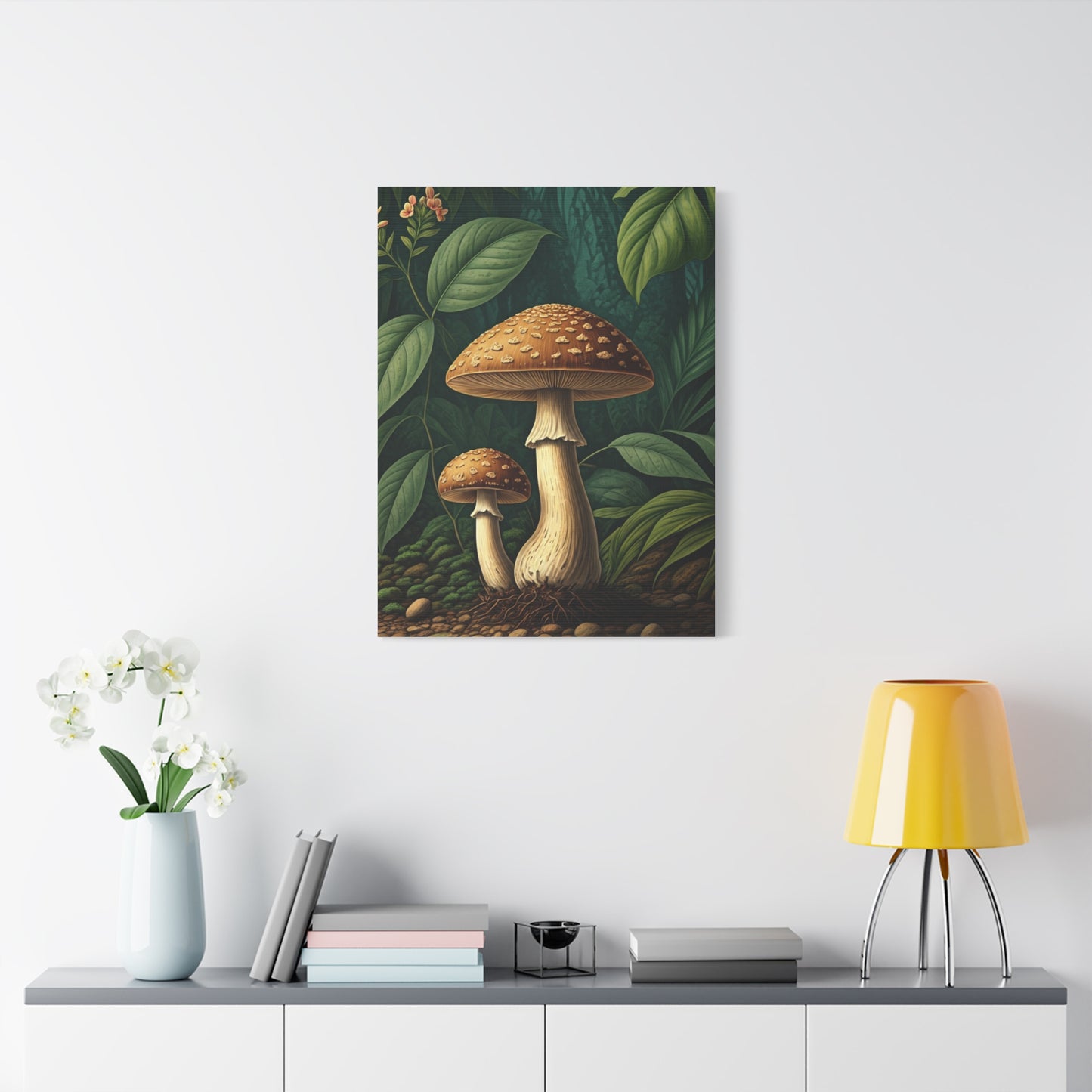 Forest Mushroom Illustration Wall Art & Canvas Prints